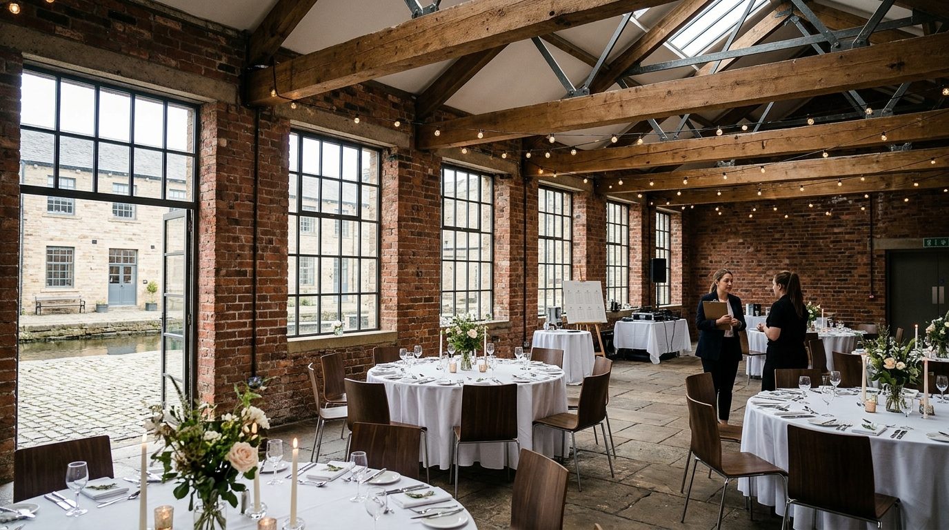 Coordination load for Adaptive-Reuse Wedding Venues UK: Factories & Libraries