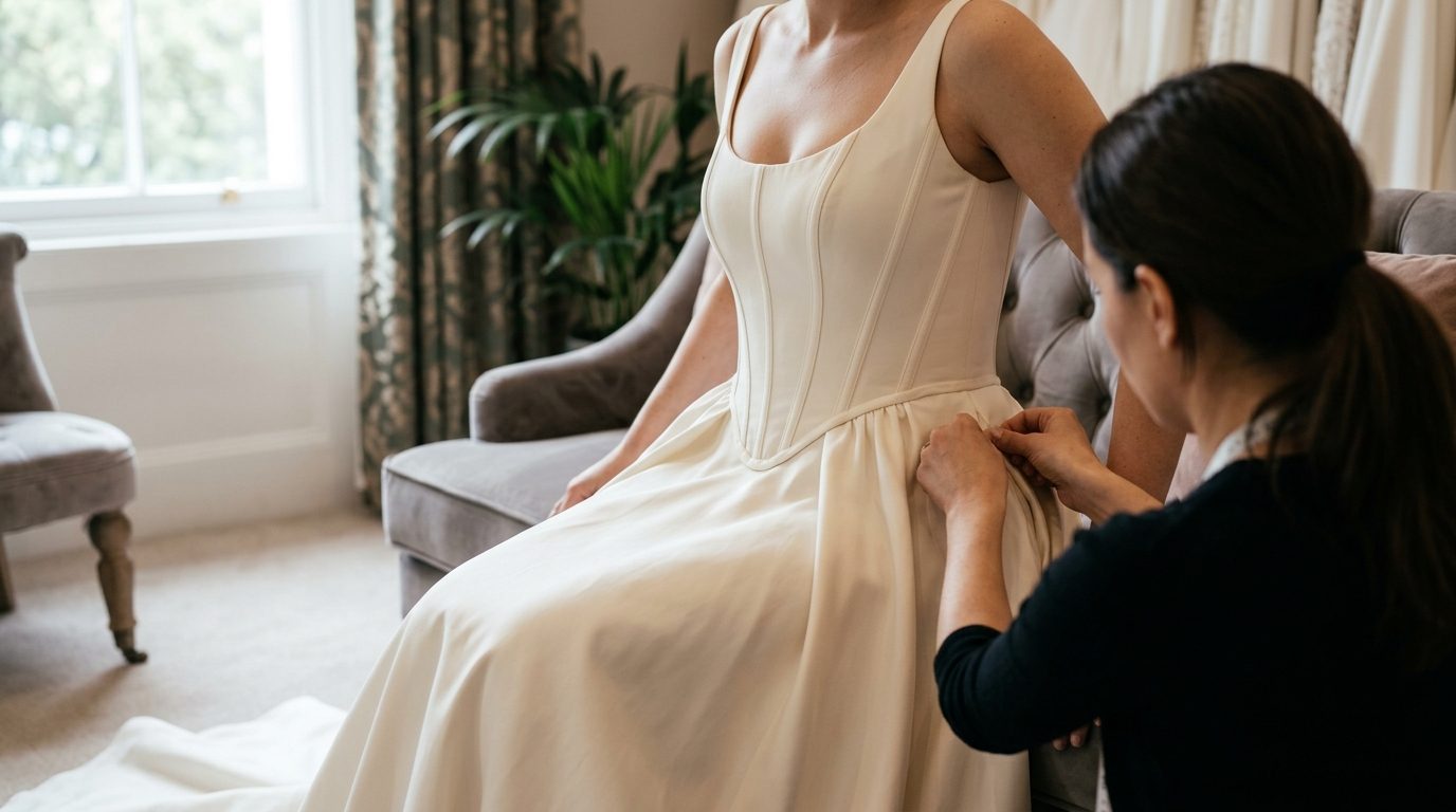 2. Sit for several minutes for Basque-Waist Wedding Dresses: 2026 UK Guide