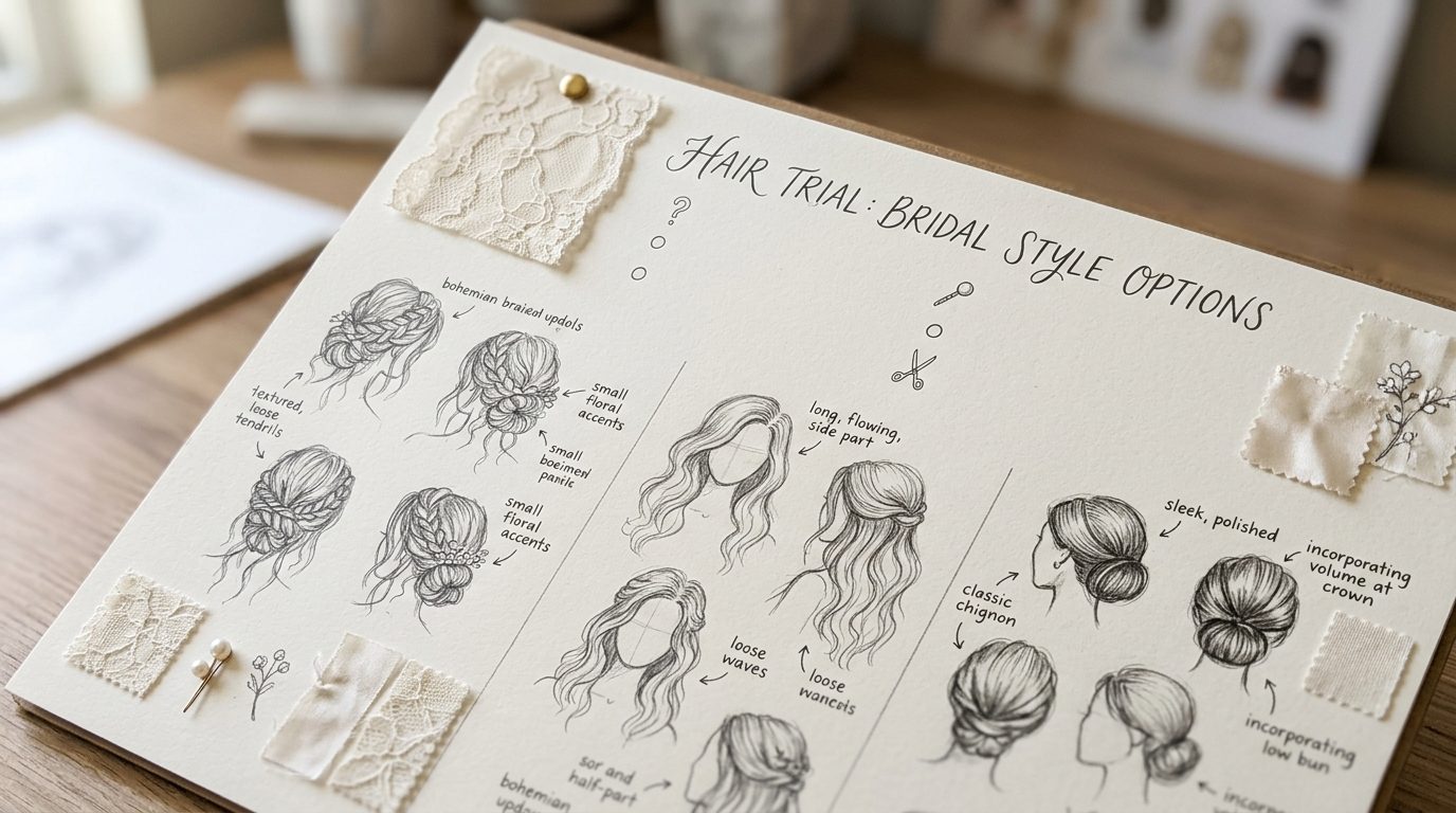 Bridal hair styles to discuss at your trial for Bridal Hair Trial UK: Costs, Timings & What to Ask