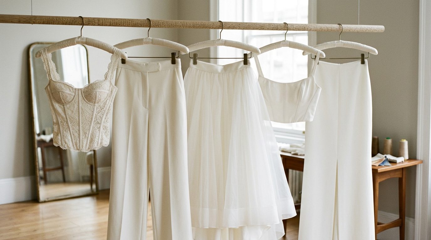 How to build a bridal separates look: the practical guide for Bridal Separates UK: Corset, Skirt & Trouser Combos