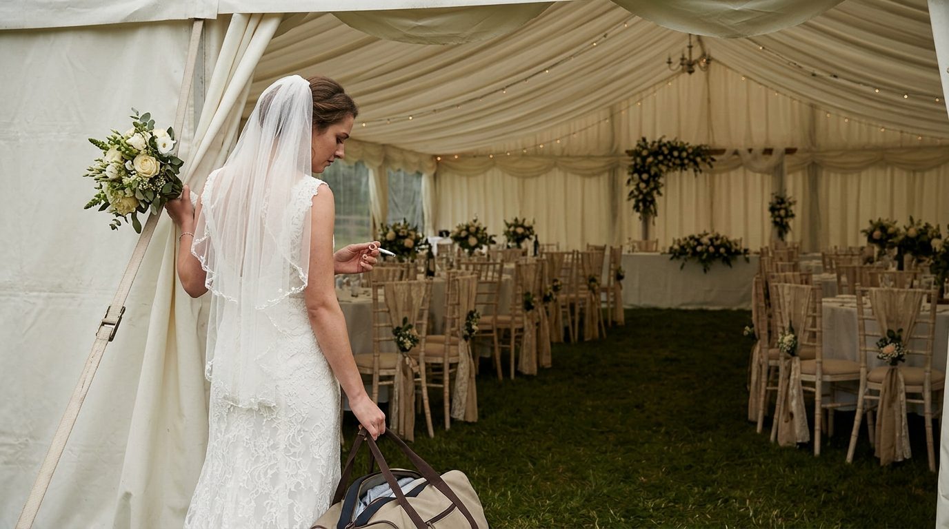 Case 4: the bride, marquee wedding, Wales (2021) for Brides Who Left at the Altar: Real UK Stories