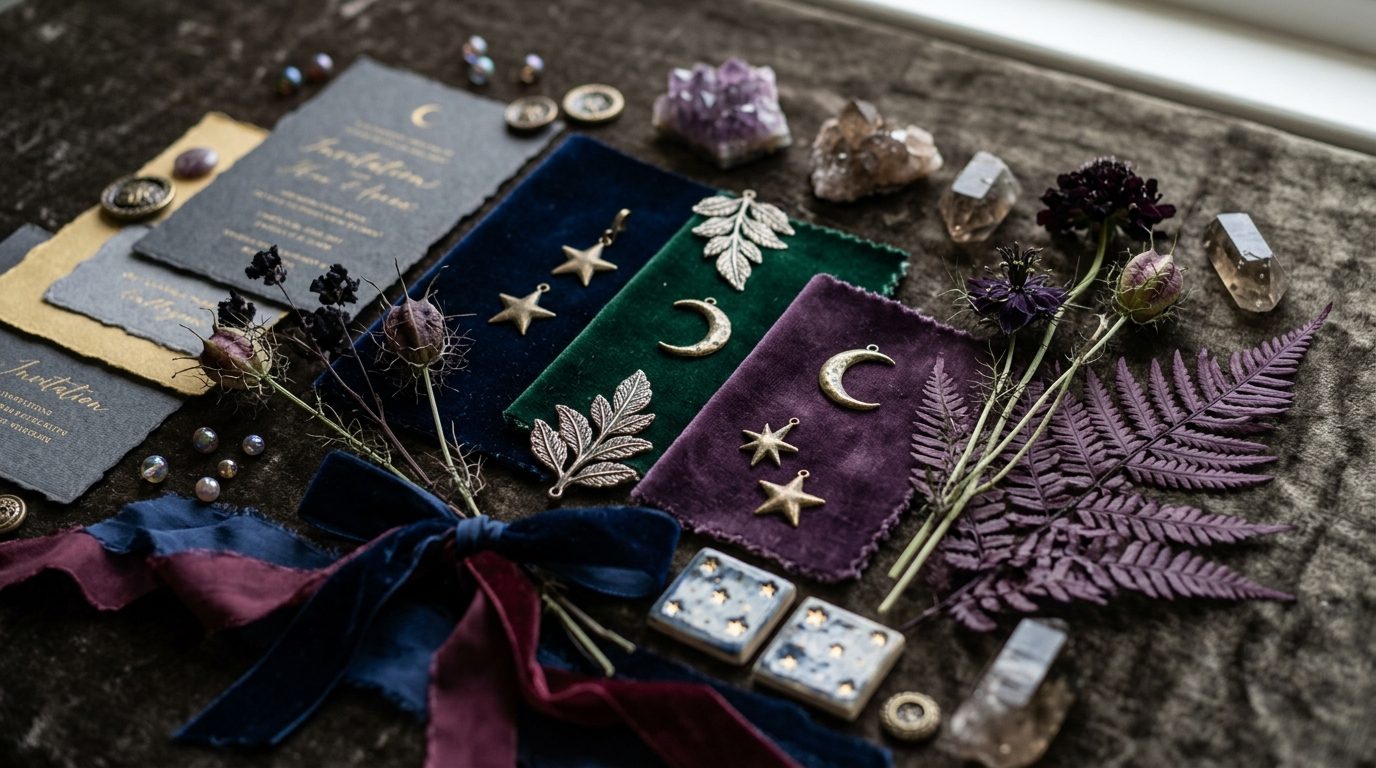 The palette for Celestial Whimsigoth Weddings: The UK Guide 2026