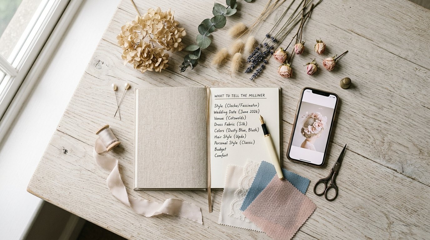 Custom Wedding Hats UK: 8 Milliners for 2026 — What to tell the milliner, editorial photography for Weddings Hub