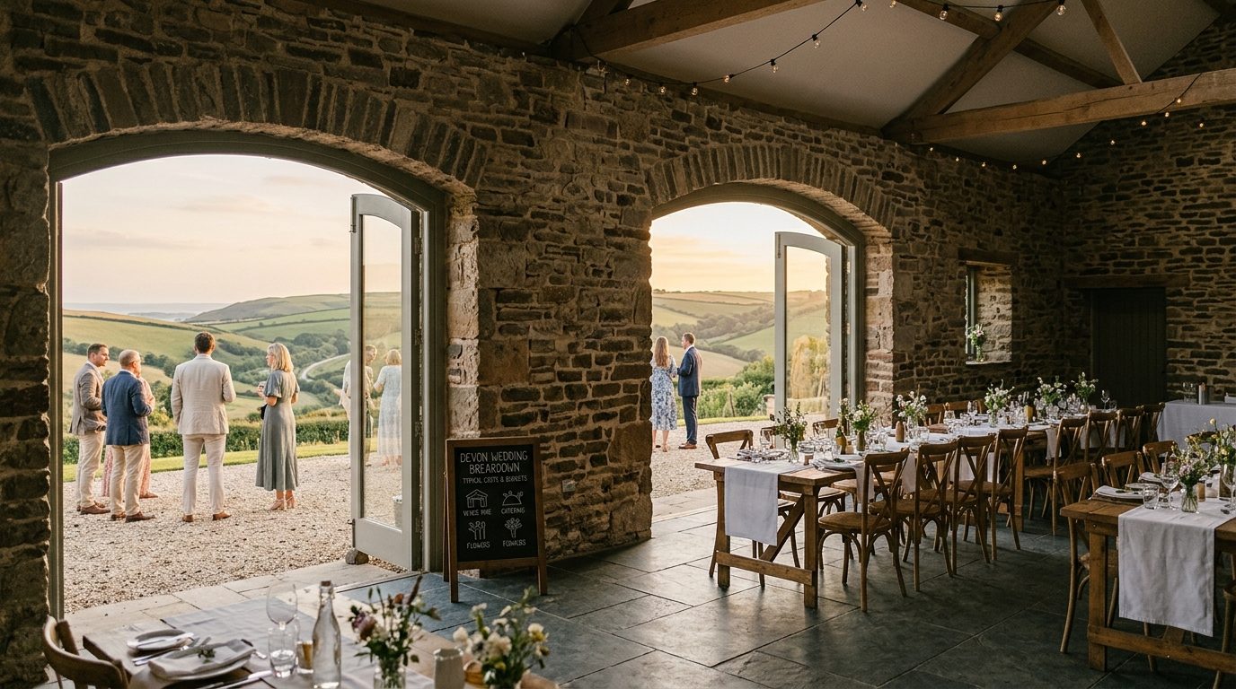 Devon wedding costs: a realistic breakdown for Devon Wedding Venues: 14 Best for 2026