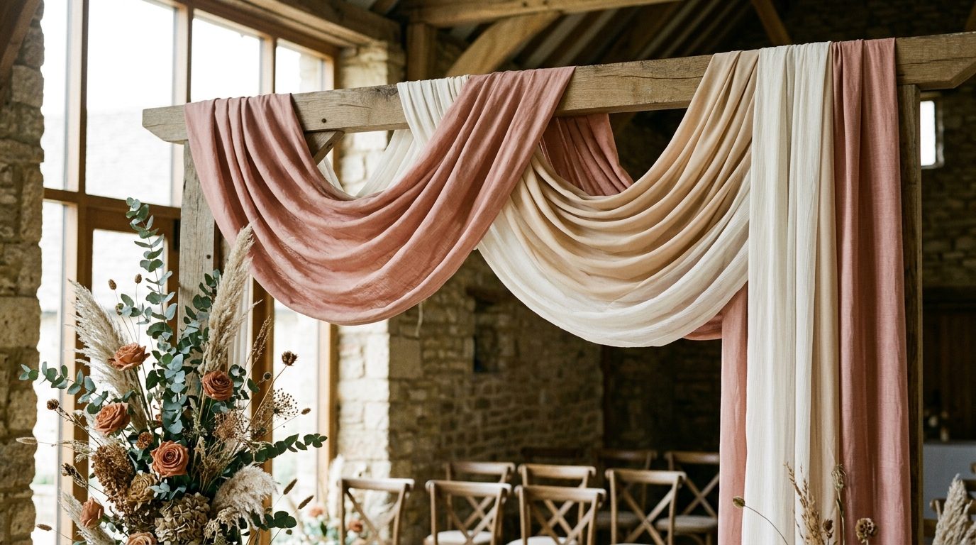 Fabrics and colours: what works best in 2026 for Drapery Backdrop Wedding Ceremonies: UK How-To Guide
