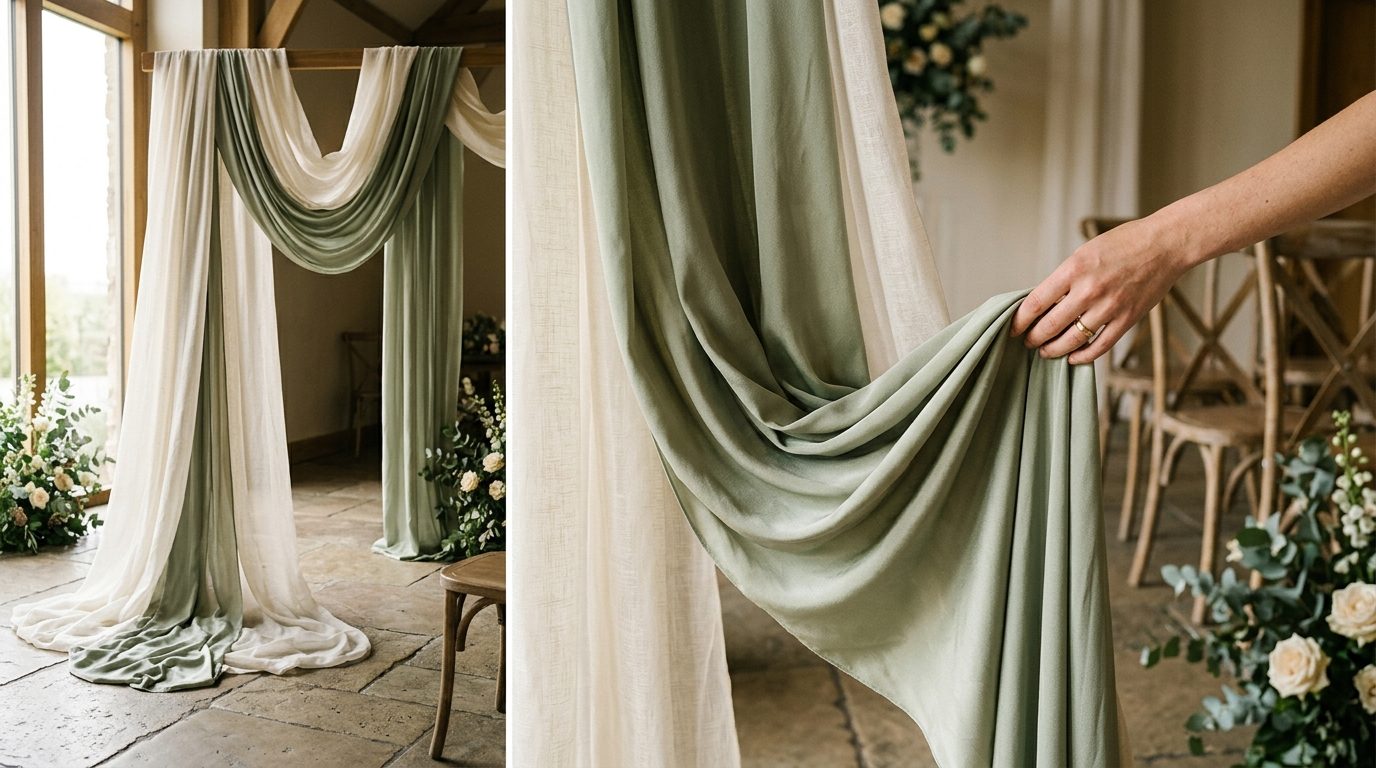Fabrics and colours: what works best in 2026 for Drapery Backdrop Wedding Ceremonies: UK How-To Guide