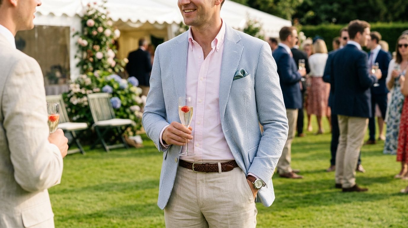 Outfit ideas for men for Garden Party Wedding Guest Outfit UK 2026