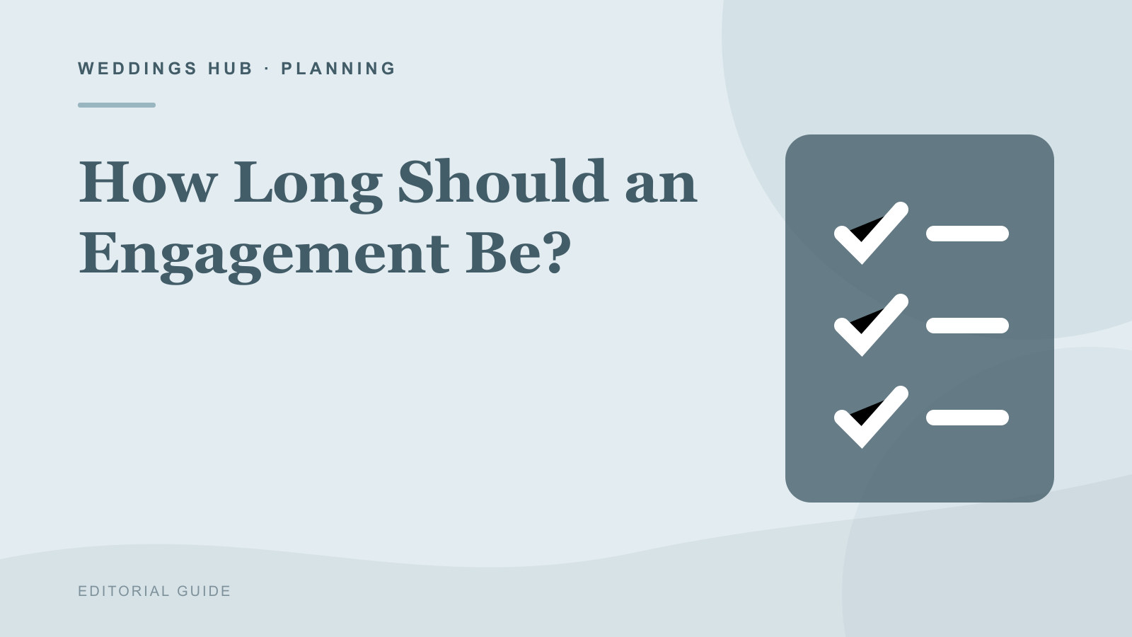 Editorial illustration for How Long Should an Engagement Be?
