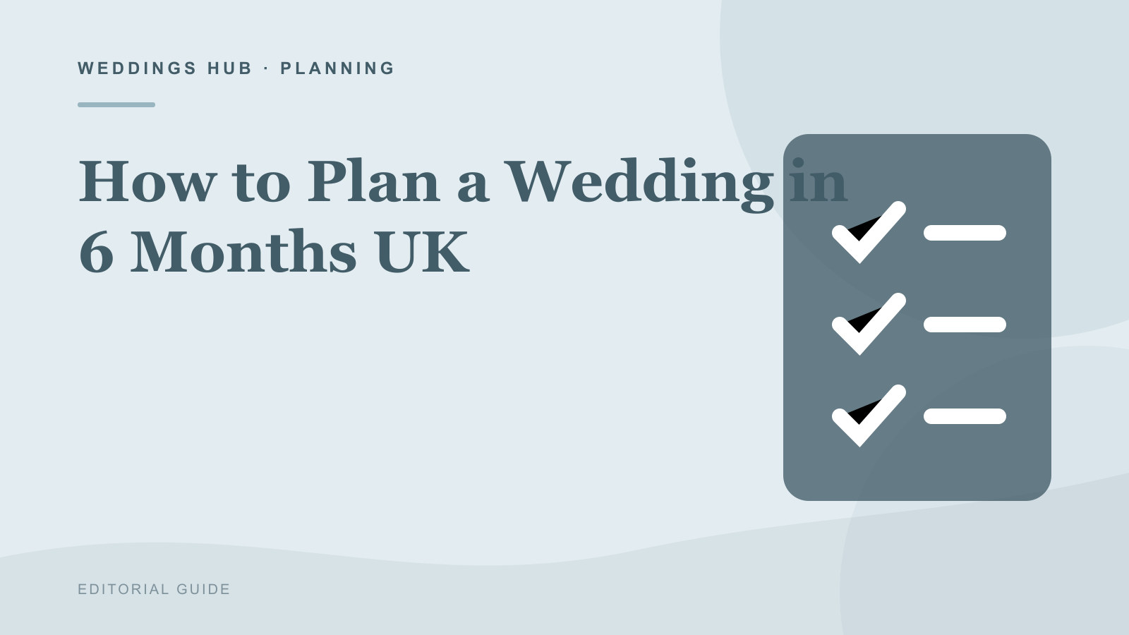 Editorial illustration for How to Plan a Wedding in 6 Months UK