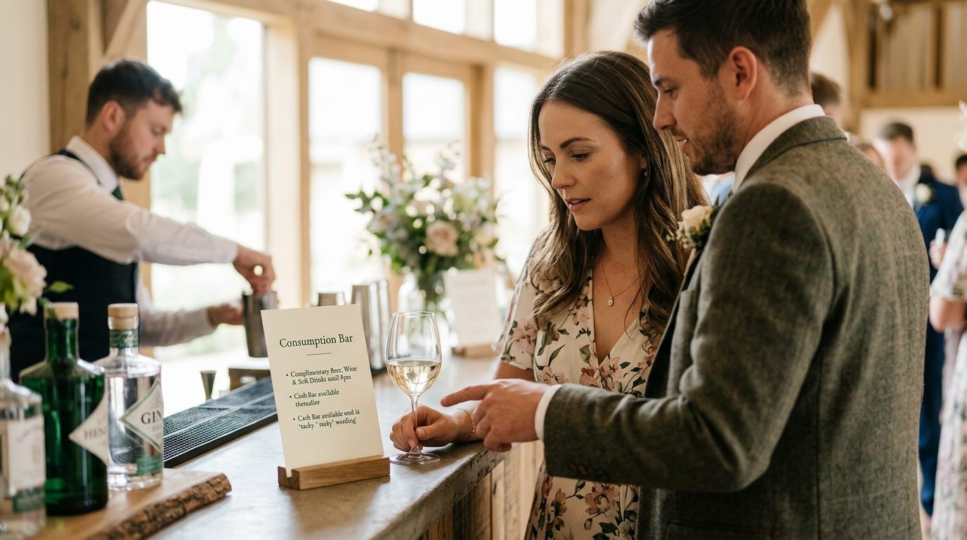 How to communicate a cash bar for Is It Tacky to Have a Cash Bar at Your UK Wedding?