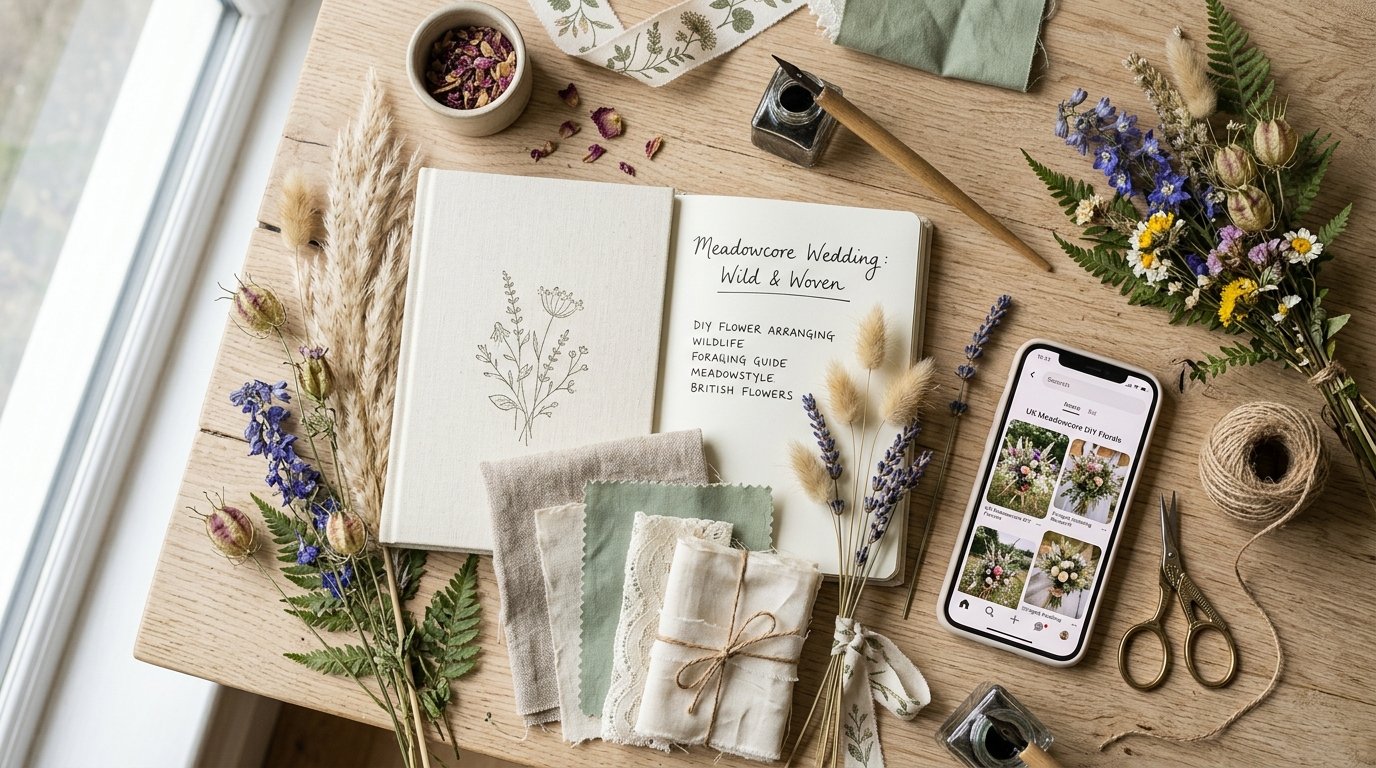 Meadowcore Wedding Florals: The Wild 2026 Trend — DIY meadowcore florals, editorial photography for Weddings Hub