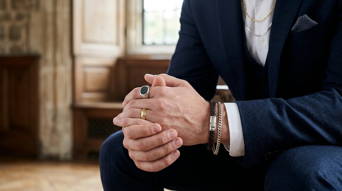 Editorial image for Men's Wedding Jewellery: Chains, Rings & Bracelets