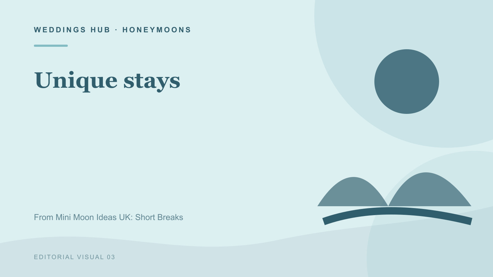 Illustrated guide to Unique stays in Mini Moon Ideas UK: Short Breaks