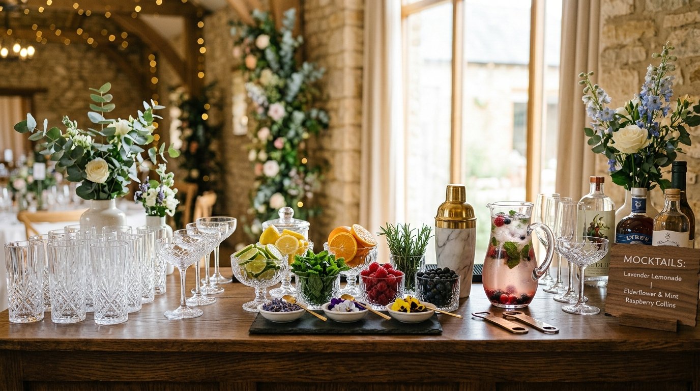 UK Wedding Mocktail Bars: 30 Recipes & Where to Hire — UK mocktail bar hire companies, editorial photography for Weddings Hub