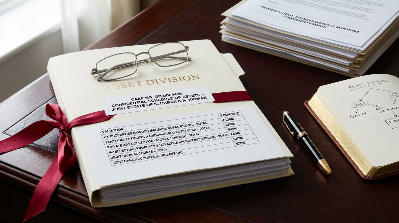 Asset division in a £330m split for Nicole Kidman & Keith Urban Divorce Explained