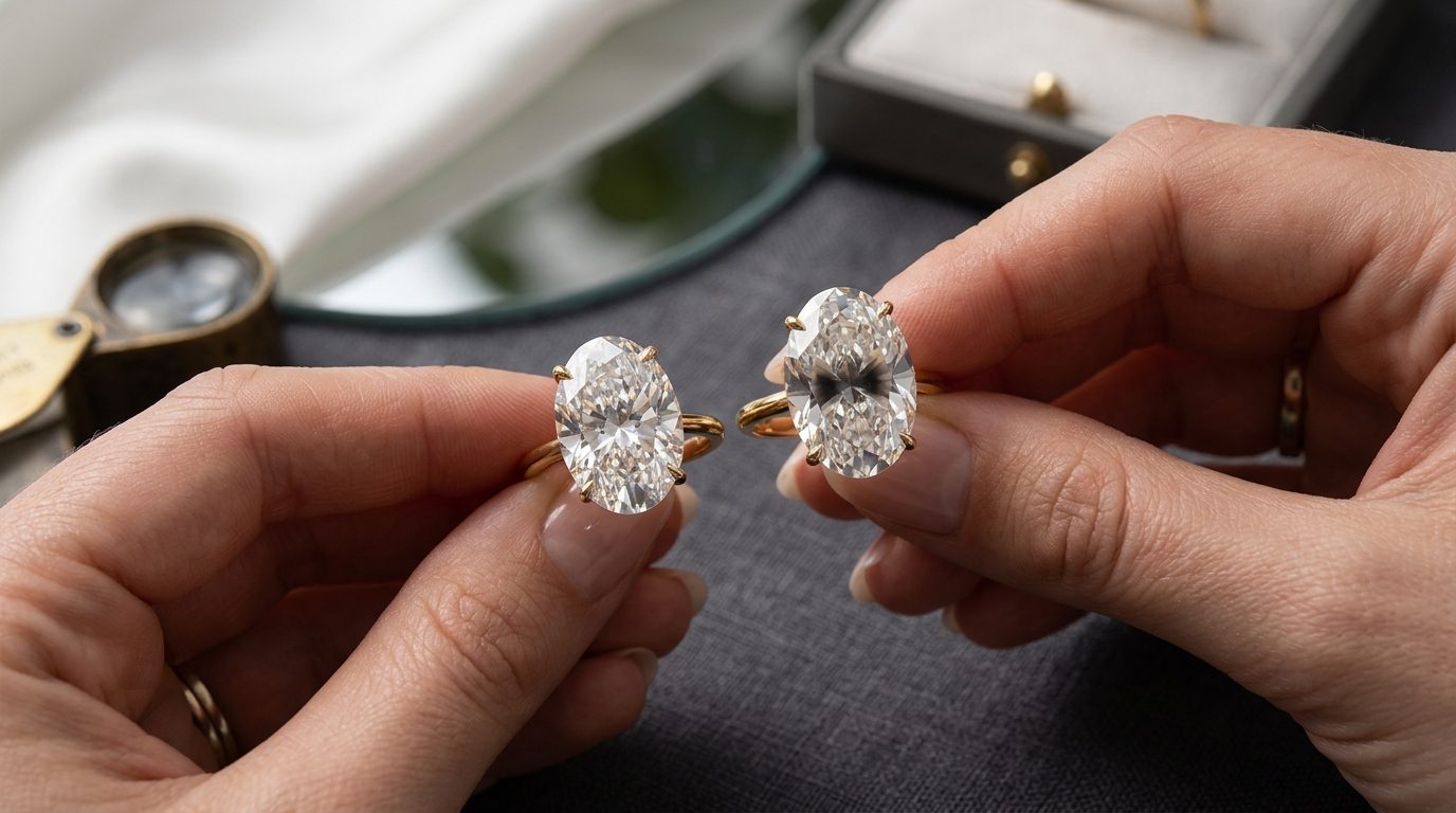 Understanding the bow-tie — and avoiding it for Oversized Oval Engagement Rings: UK Guide 2026