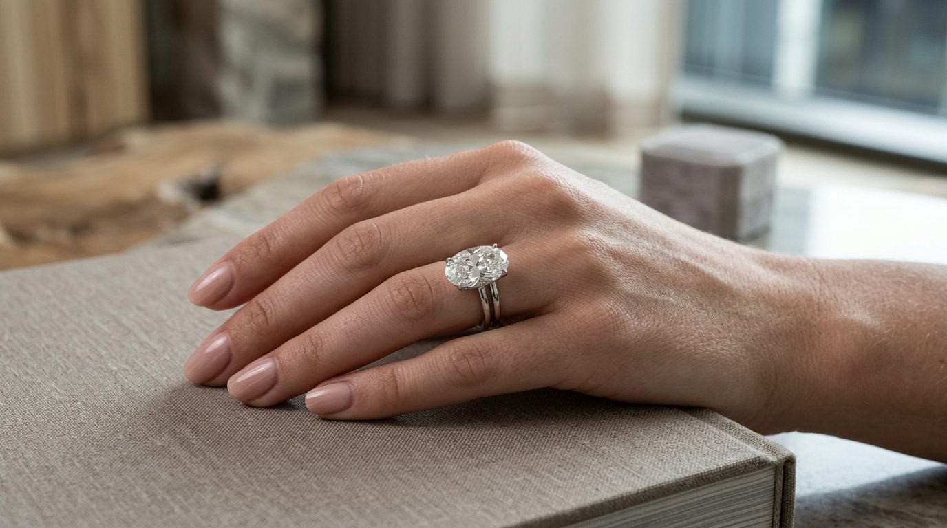 The elongated oval — why it outperforms round ovals for Oversized Oval Engagement Rings: UK Guide 2026