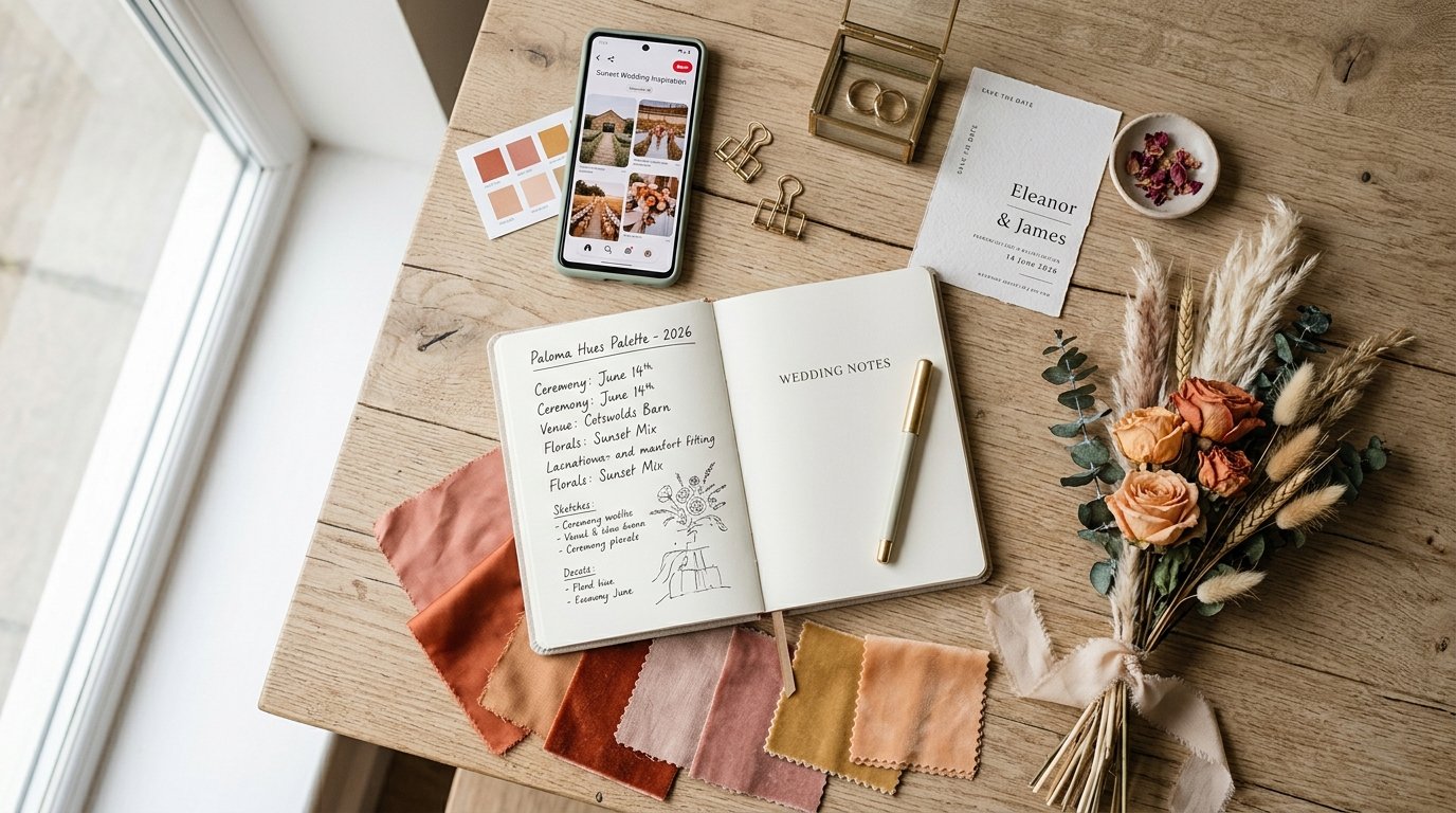 Paloma Hues: The Sunset Wedding Palette of 2026 — editorial photography for Weddings Hub