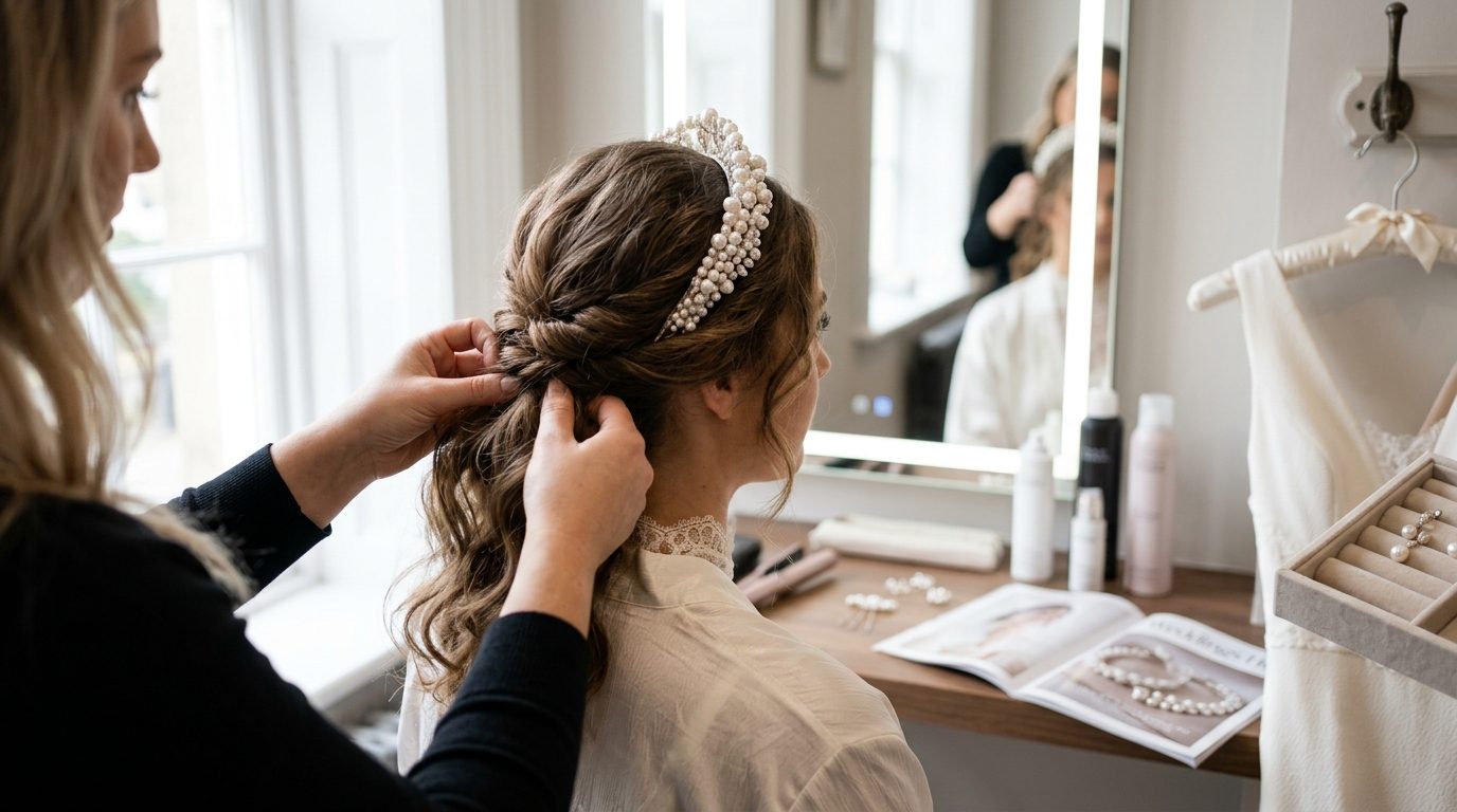 What to pair with a pearl headdress for Pearl Headdresses: The 2026 Bridal Crown Statement