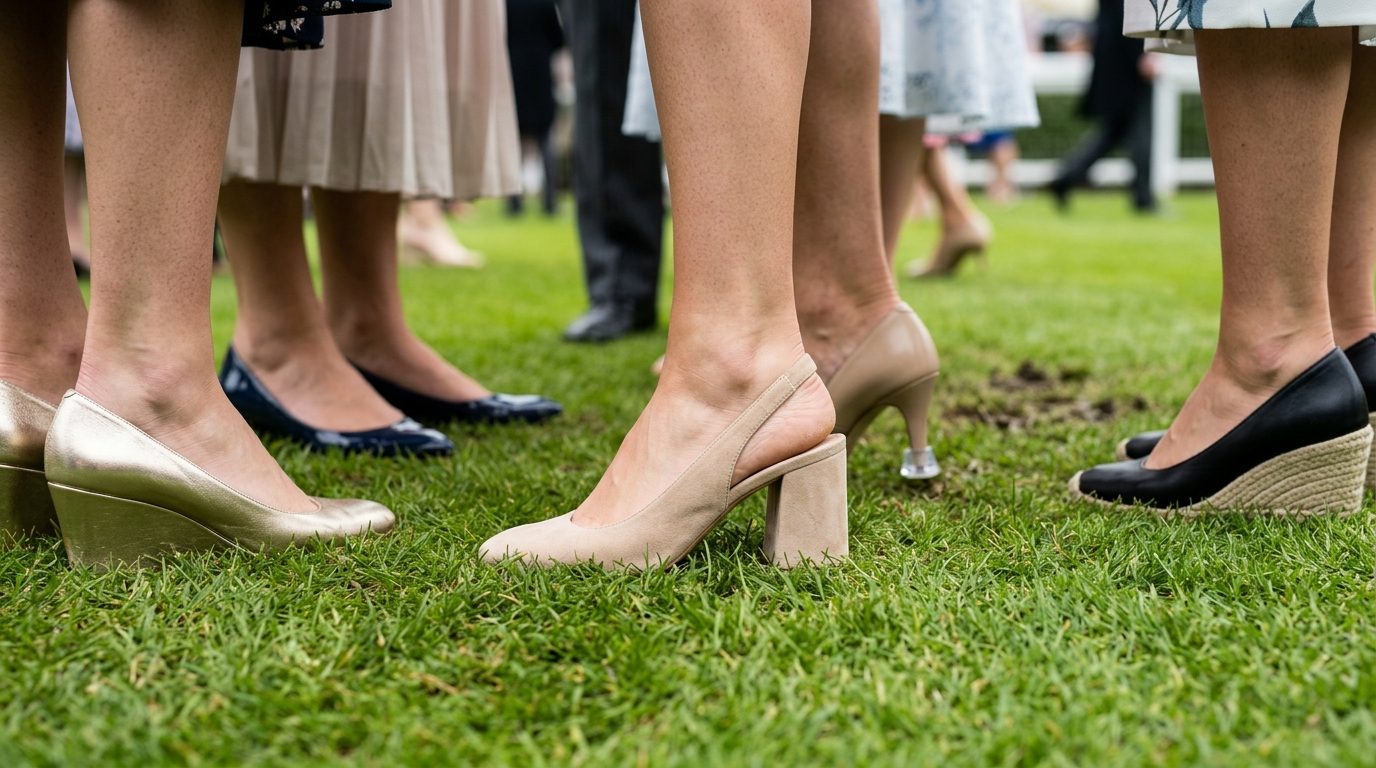 The shoes problem: what actually works on Ascot turf for Royal Ascot Ladies' Day 2026: Complete Outfit Guide