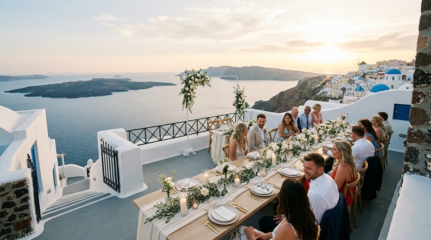 Editorial image for Santorini Wedding Venues 2026: 10 Best for UK Couples