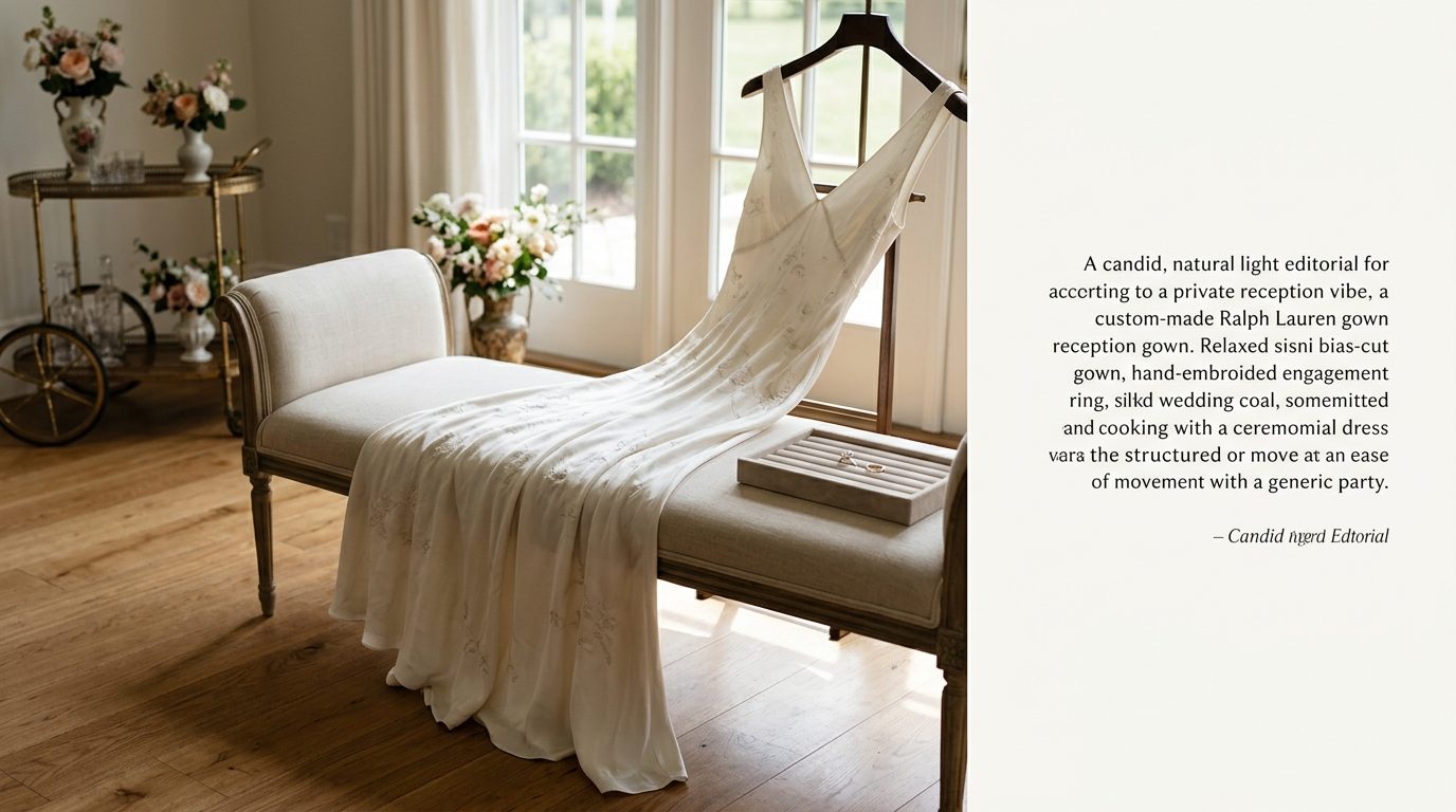 The second look: Ralph Lauren reception gown for Selena Gomez & Benny Blanco Wedding: The Two Gowns