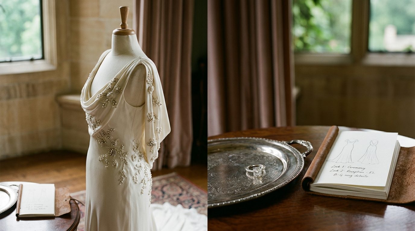 The second look: Ralph Lauren reception gown for Selena Gomez & Benny Blanco Wedding: The Two Gowns