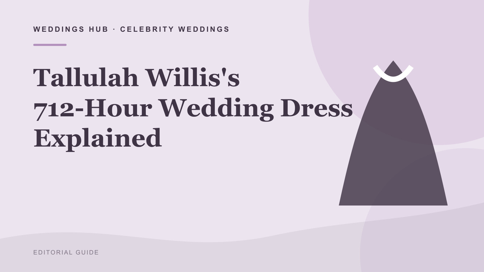 Editorial illustration for Tallulah Willis's 712-Hour Wedding Dress Explained