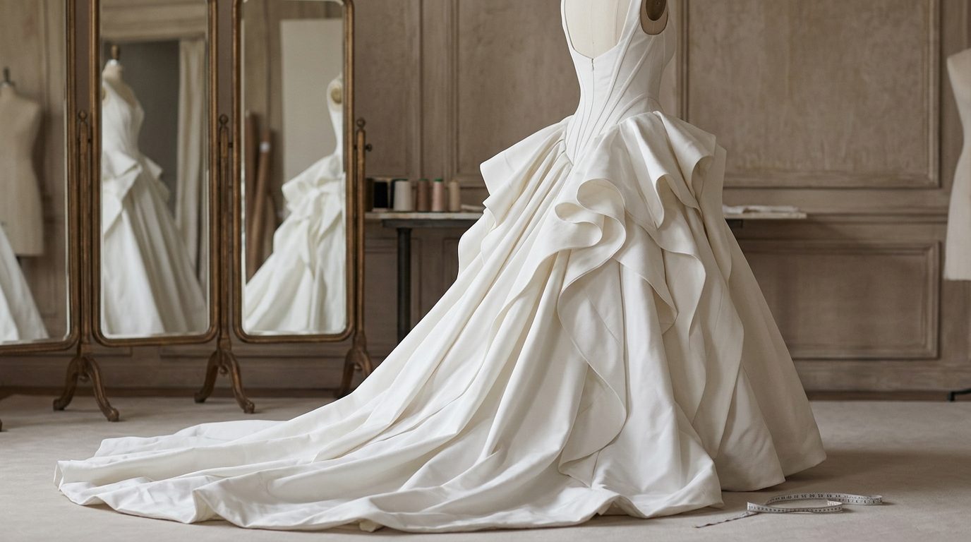 5. Test the rear view for Tallulah Willis's 712-Hour Wedding Dress Explained