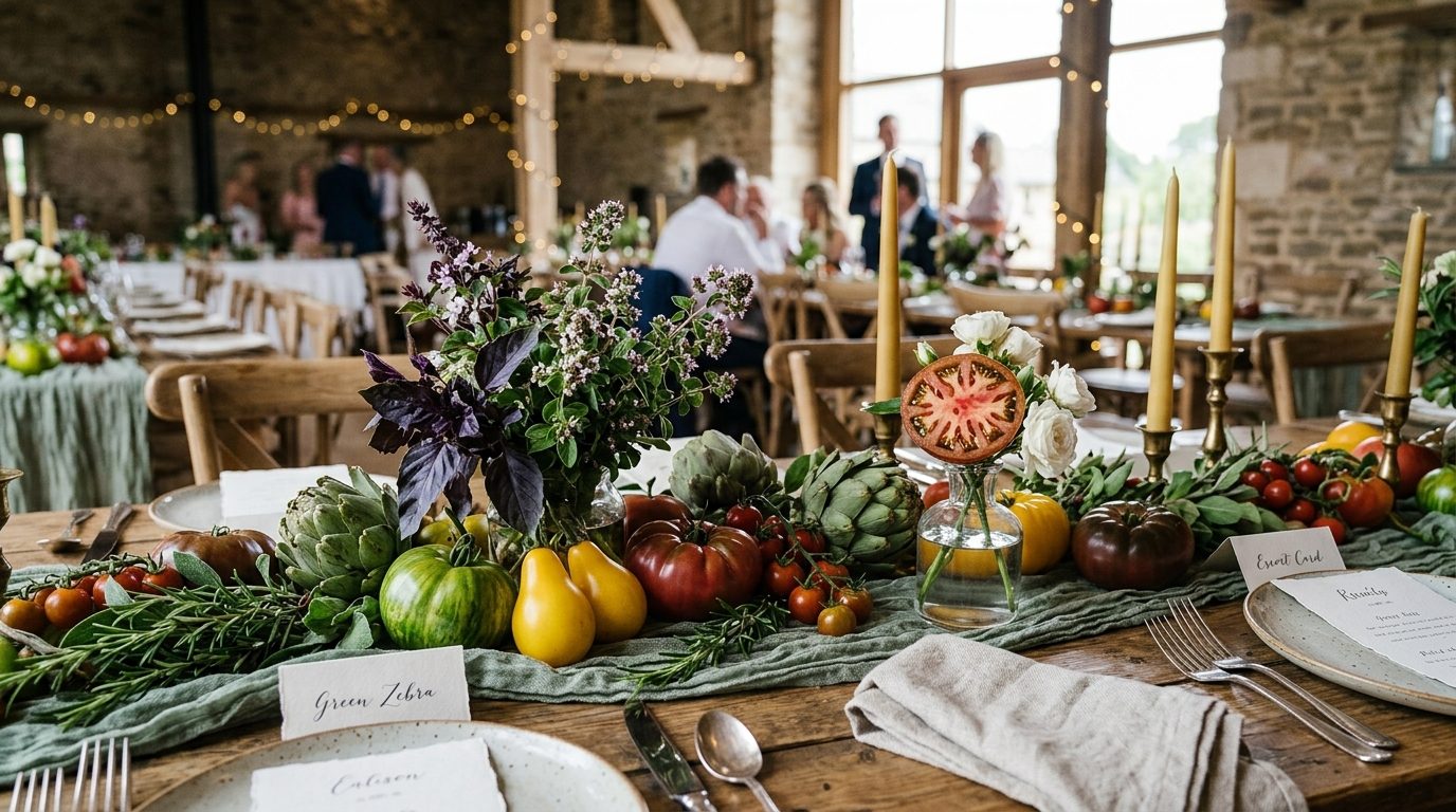 What it costs for Tomato-Core Weddings: Heirloom Vegetable Centrepieces