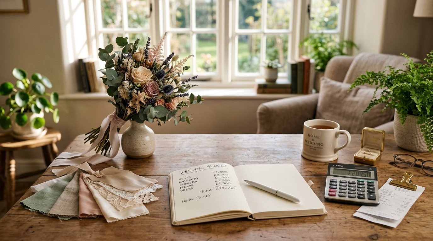 59% of US Couples Delay Buying a Home for Their Wedding — Where the wedding money actually goes, editorial photography for Weddings Hub