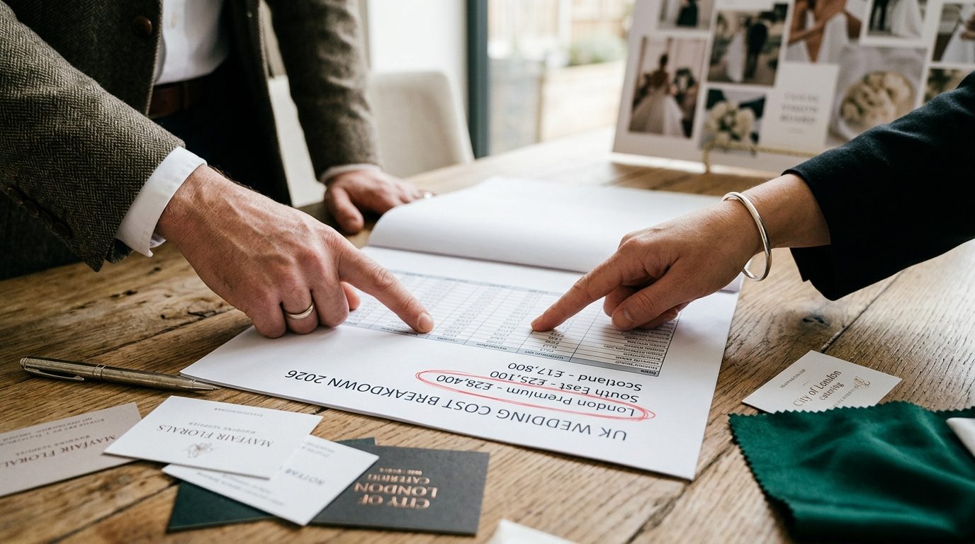 Editorial image for UK Wedding Cost by Region 2026: London Premium