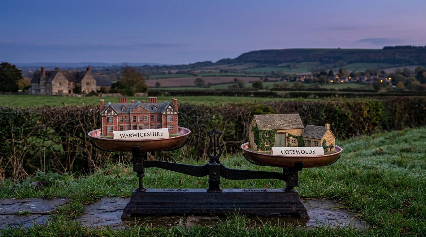 The Warwickshire vs Cotswolds value calculation for Warwickshire Wedding Venues: 12 Best for 2026