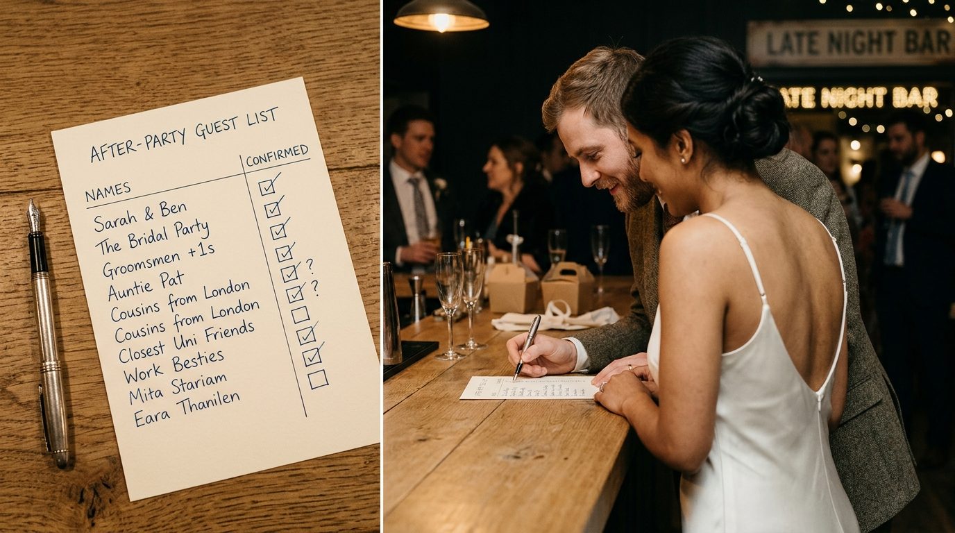 Who to invite: the after-party list for Wedding After-Party UK: Ideas, Costs & How to Plan One