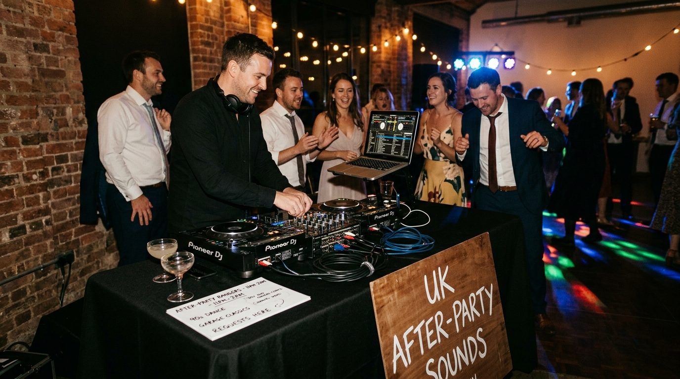 Music at the after-party for Wedding After-Party UK: Ideas, Costs & How to Plan One