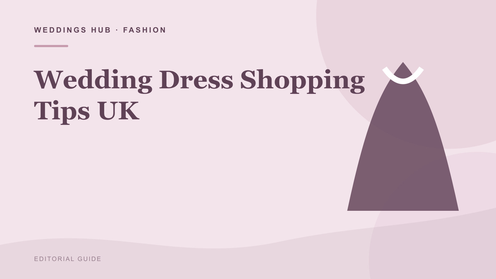 Editorial illustration for Wedding Dress Shopping Tips UK