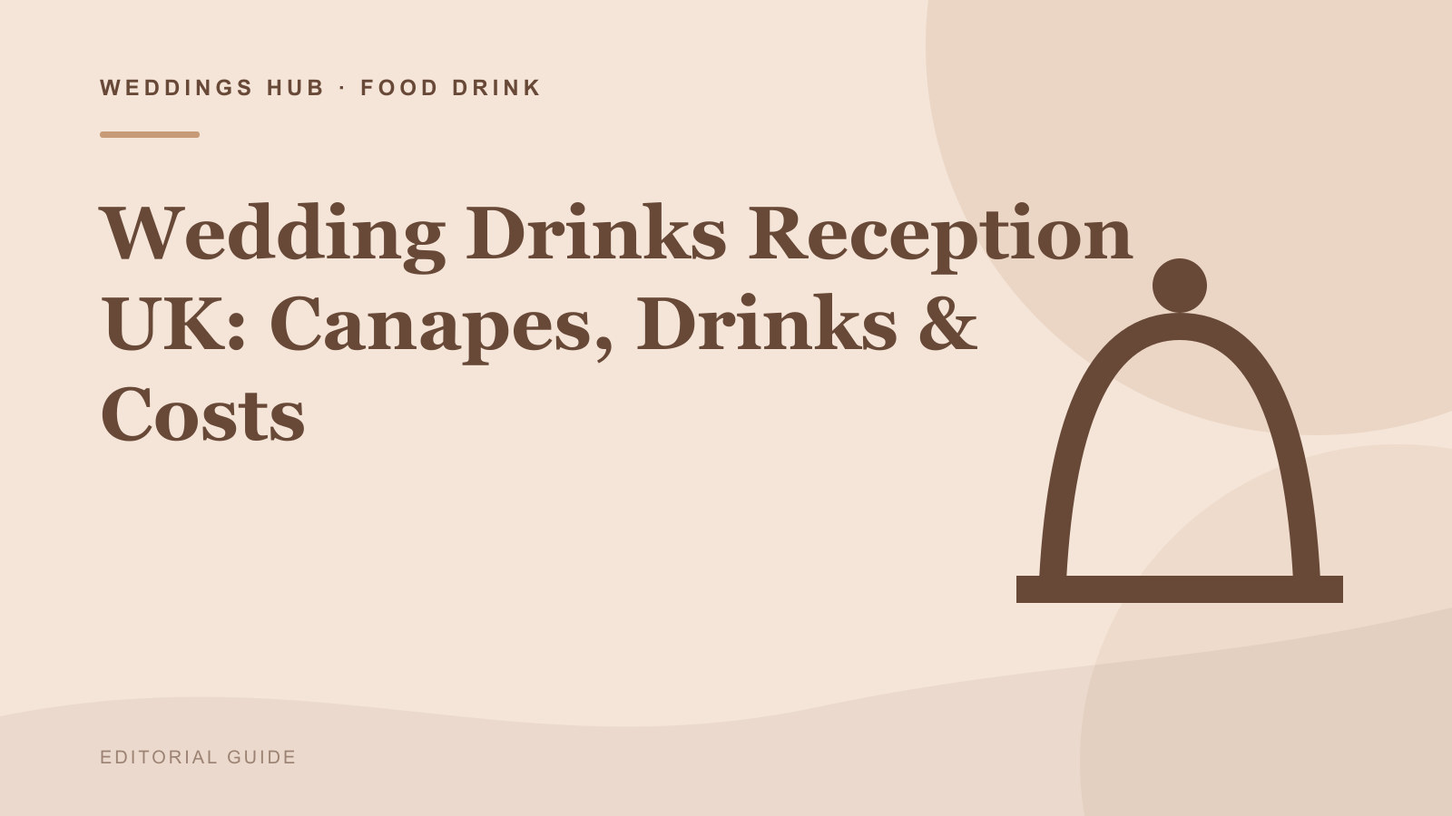 Editorial illustration for Wedding Drinks Reception UK: Canapes, Drinks & Costs