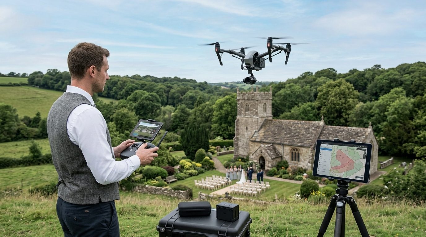 Editorial image for Wedding Drone Photography UK 2026: Costs, Rules & Shots
