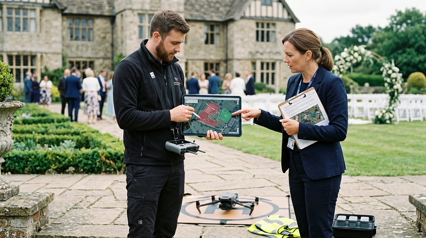 What your venue may require for Wedding Drone Photography UK 2026: Costs, Rules & Shots