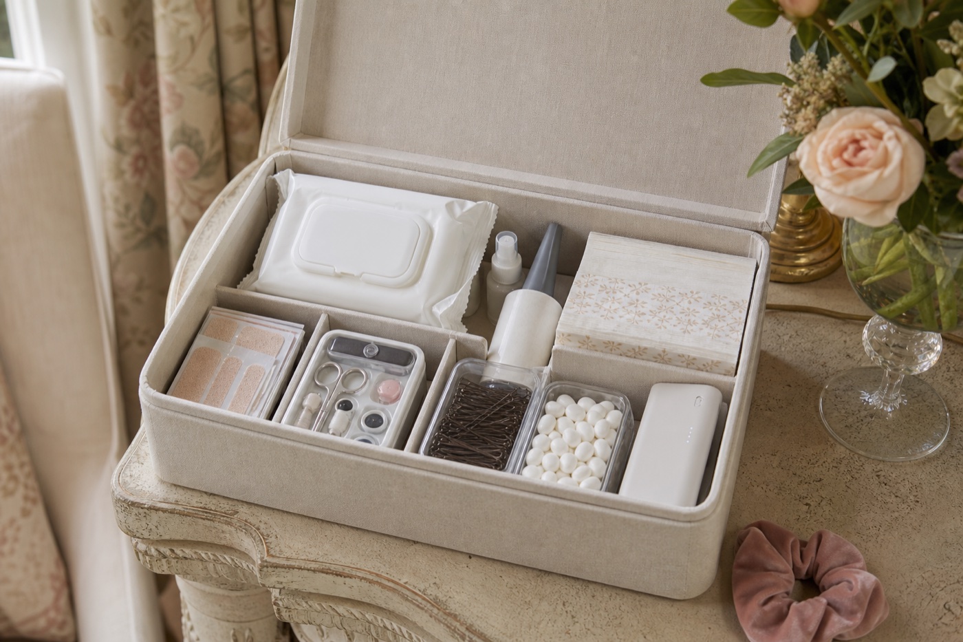 Wedding emergency kit supplies box