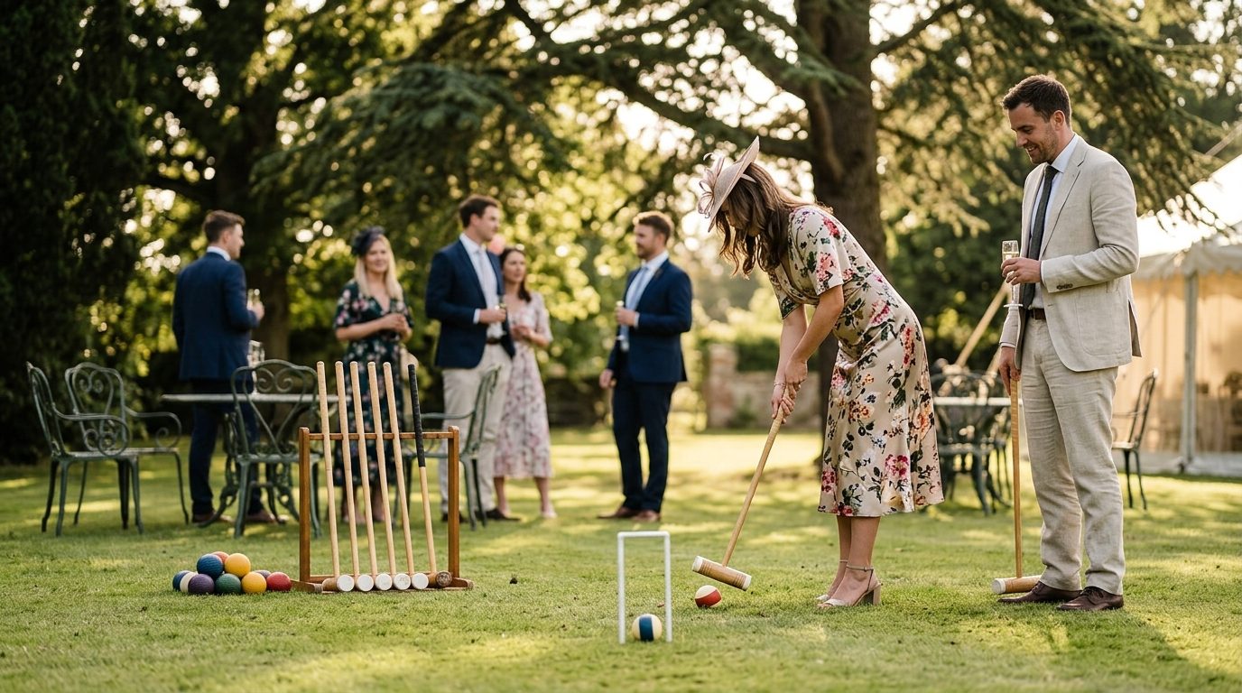 Lawn games and outdoor entertainment: 6 ideas for Wedding Entertainment Ideas UK 2026: 25 Beyond the DJ