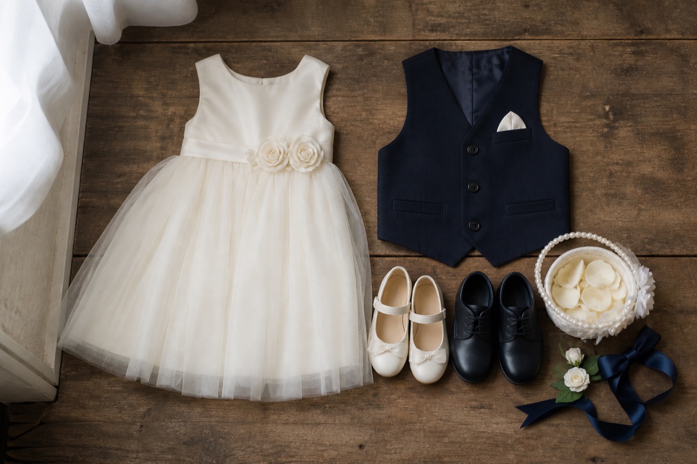 Wedding flower girl page boy outfits