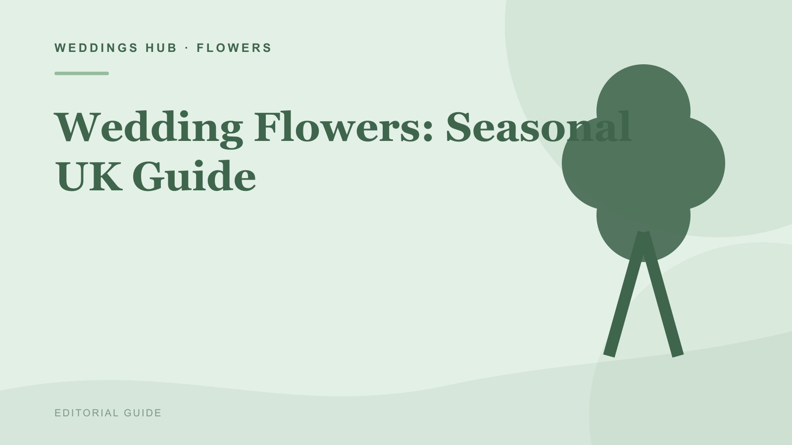Editorial illustration for Wedding Flowers: Seasonal UK Guide