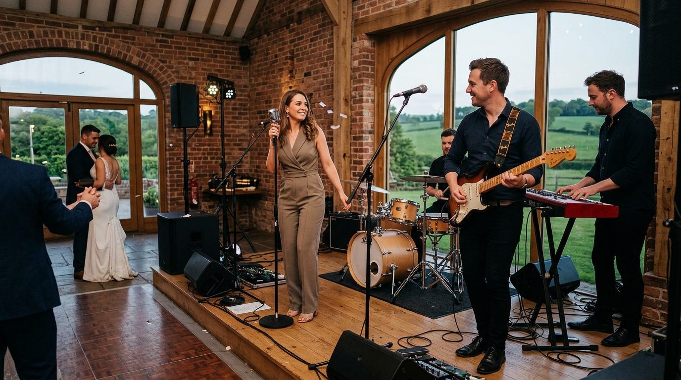 At a real wedding: 4-piece band, South Yorkshire, May 2026 for Wedding Live Band UK 2026: Costs, Genres & How to Book