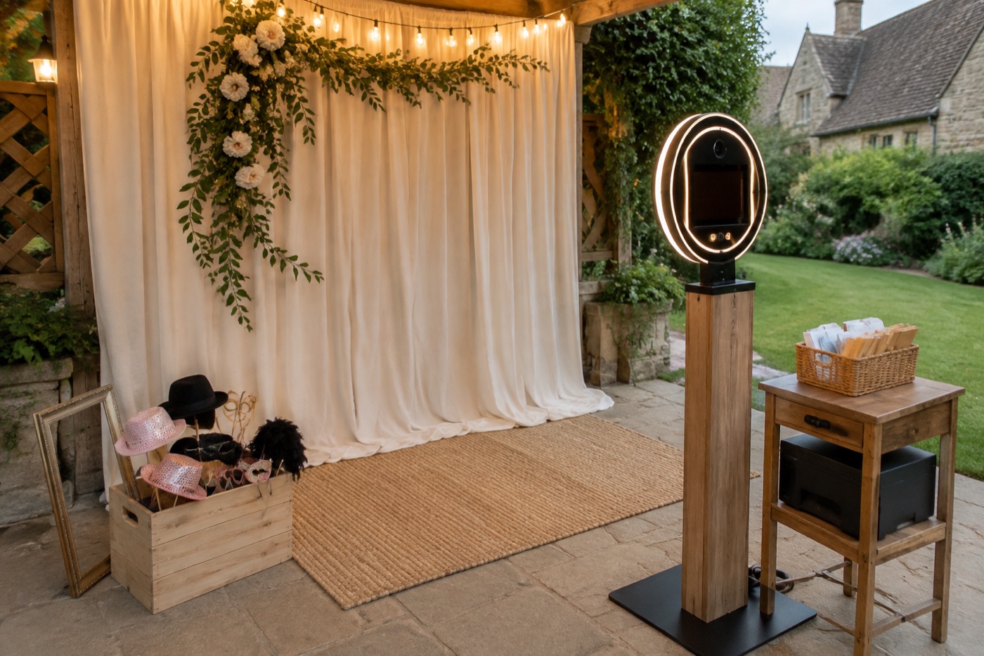 Wedding photo booth setup
