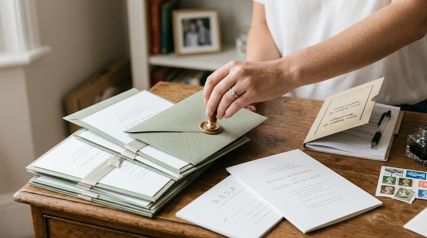 Month 6: Legal and invitations for 12-Month Wedding Planning Timeline
