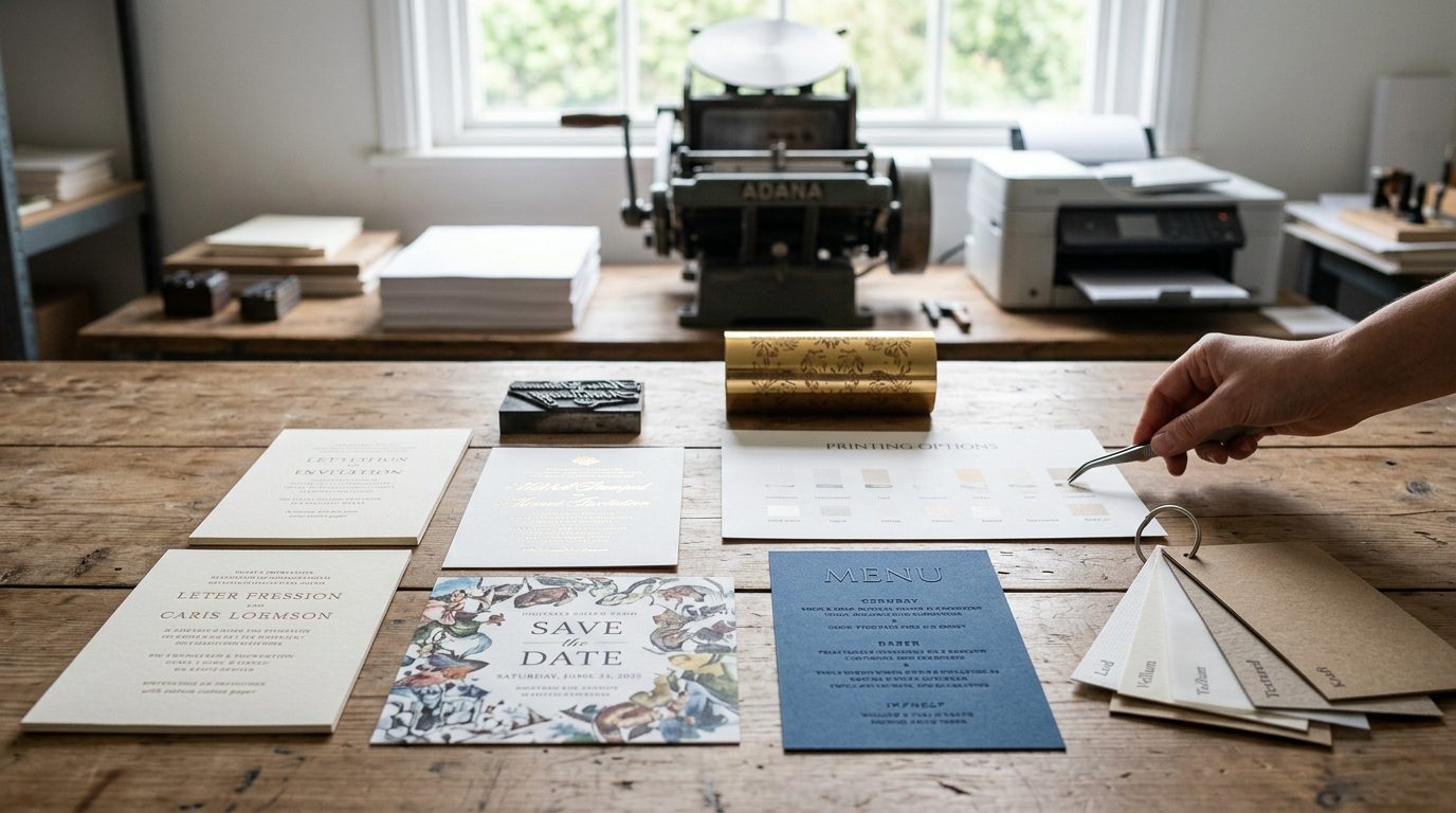 Printing options for Wedding Stationery Guide UK