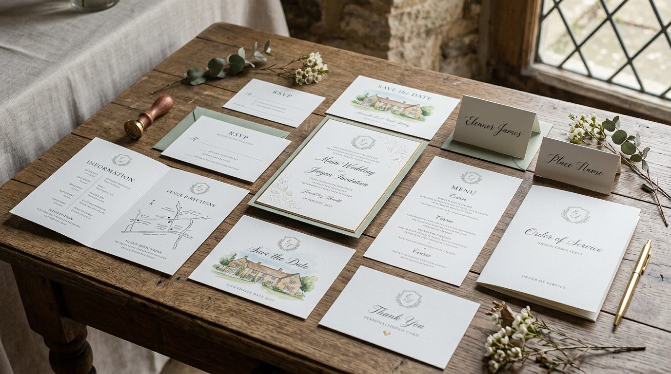 Designing a cohesive suite for Wedding Stationery Guide UK