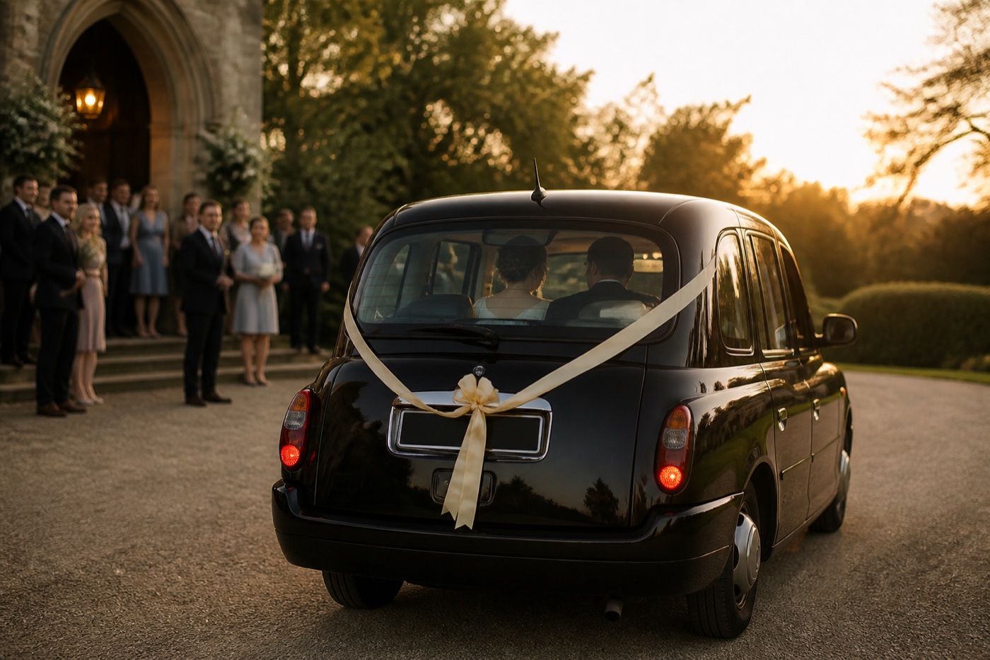 Wedding transport black taxi
