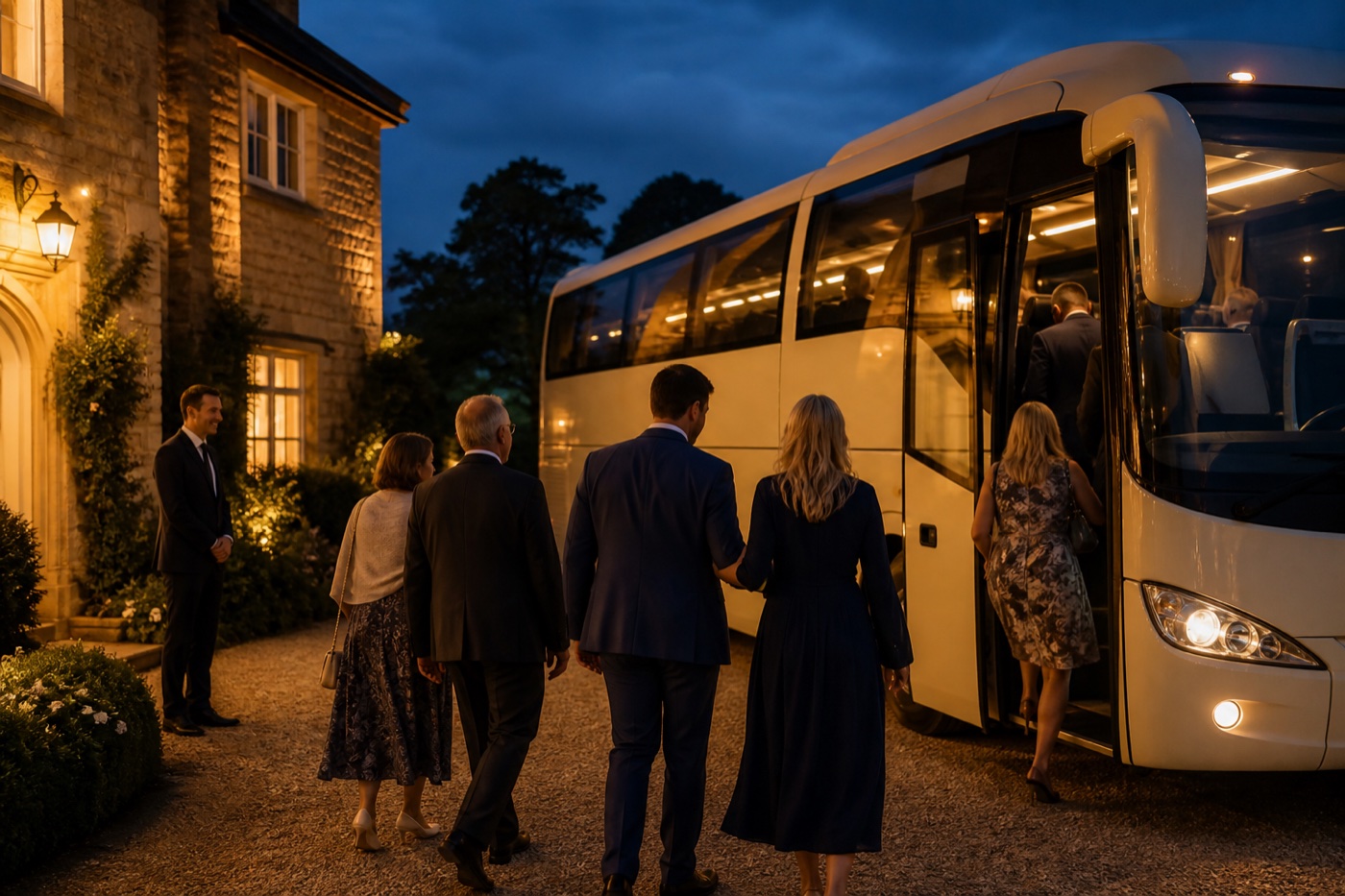 Wedding transport guest coach